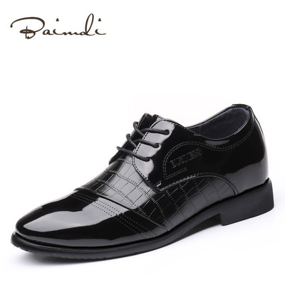 真皮皮鞋男鞋夏季商务内增高单鞋