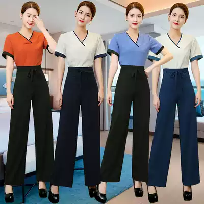Foot bath pedicure technician work clothes women's suit trousers club club bathing spa sauna massage foot bathing technician work clothes