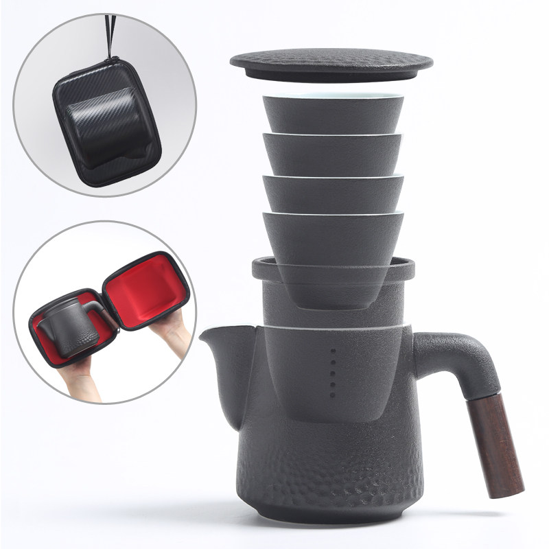 Travel Tea Set Group Portable Bag Quick Guest Cup One Pot two cups Four cups Gongfu Tea Cup Outdoor minimalist tea maker