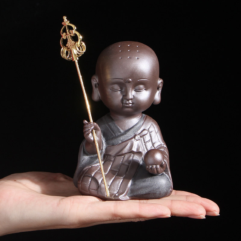 Lixia Zen Abbot Tea Small Monk and Purple Sand fine ceramic handmade tea playing with tea plate accessories