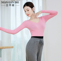 Dance sweater adult female v collar short long sleeve warm autumn and winter dance practice jacket ballet sweater