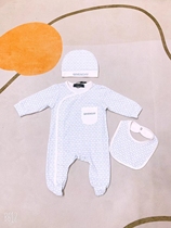 2023 Chunqiu New products First-born baby one-piece clothes long sleeves slim fit dress foreign air halagha cap Muzzle Suit