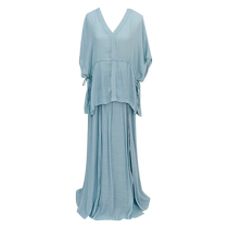 Ye Luoqing Dance Classical Dance Loose and Elegant Drawstring Top Wide Leg Petal Pants Skirt Modern Chinese Dance Practice Clothes