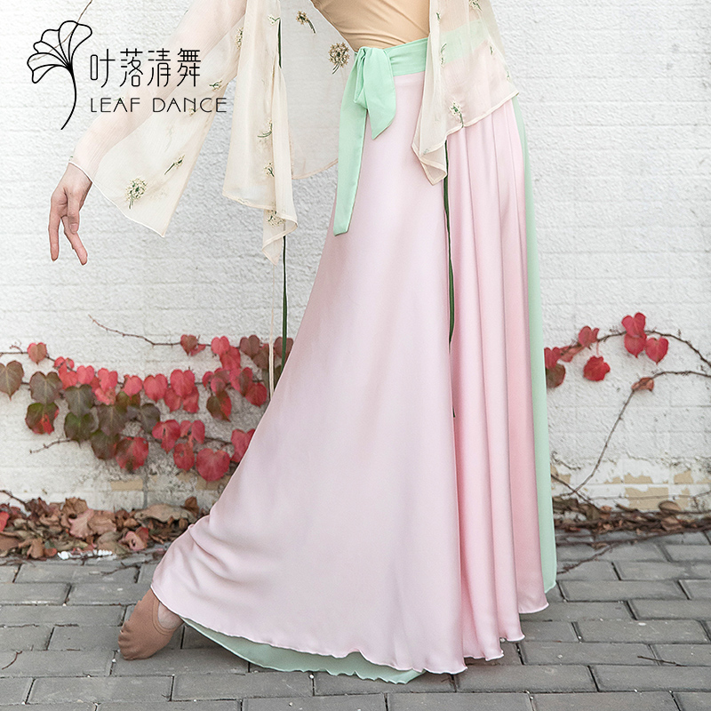 Ye Luoqing dance classical dance long skirt 2022 dance clothing art test body rhyme elegant big swing skirt practice clothes