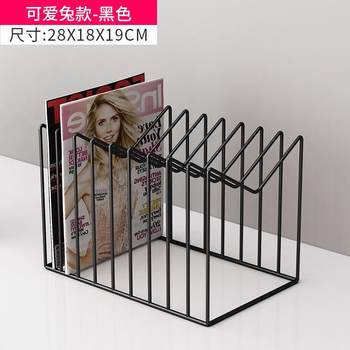 Wrought iron bookshelf bookshelf desk storage box vertical desk book classification partition desk desk placement