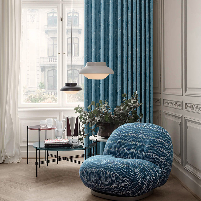 High precision curtain light luxury bedroom advanced shading stereo jacquard 2021 popular new living room high-end customization