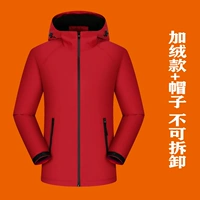 С капюшоном, красный, утепленный, съемный