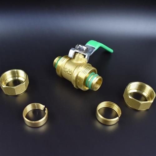 Brass valve 2025 aluminum-plastic tube ball valve 4 minutes 1216 solar tube floor heating pipe 6 minutes 1620