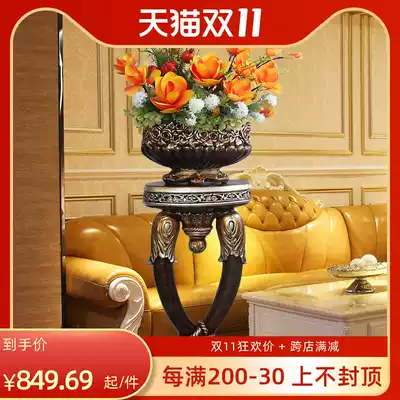 Living room floor vase European-style simulation floral ornaments hotel decorations porch large vase Villa flower arrangement
