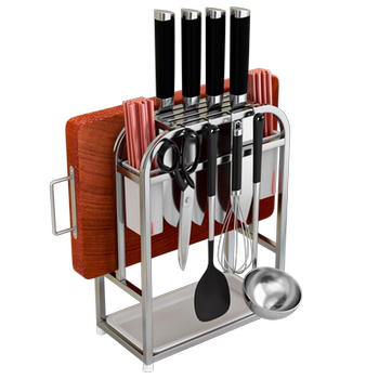 Kitchen storage stainless steel knife rack storage rack cutting board rack