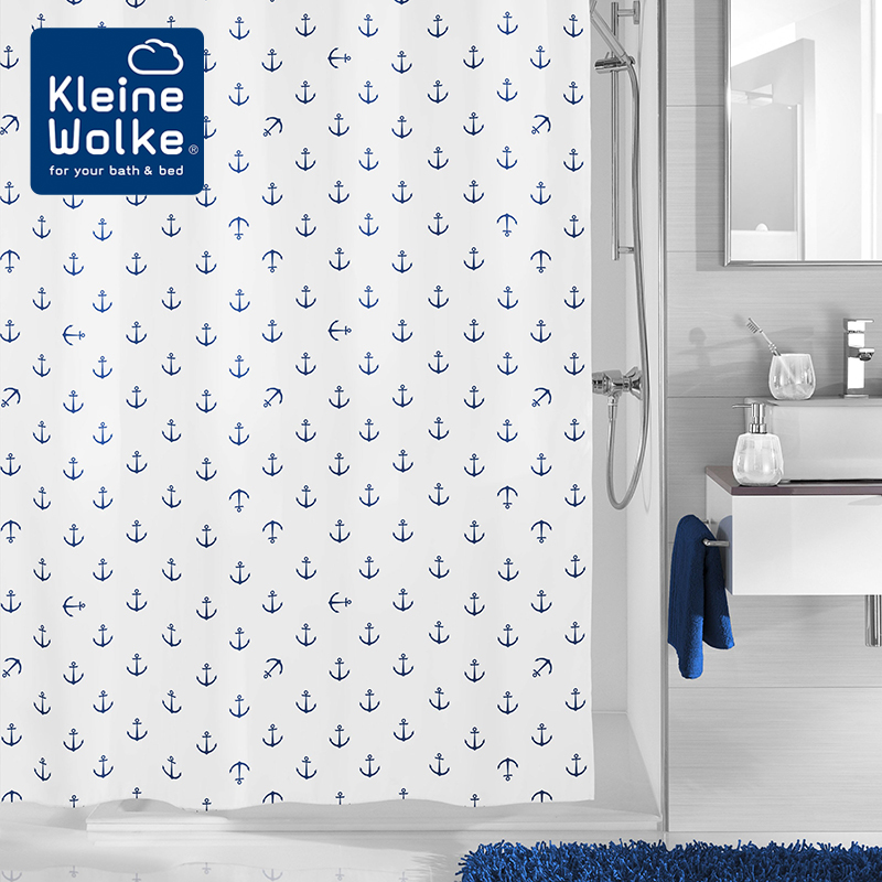 Kleine Wolke Germany Imports polyester cloth Bathroom Waterproof Bath Curtain Suit Hanging Curtain Toilet Partition Curtain-Taobao