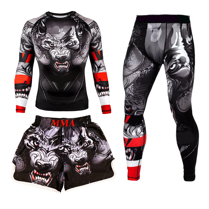 Venom Long Sleeve Training Suit Three Sets Speed Dry Tight Fit Long Sleeves Long Pants Sports Fitness Boxing Loose and Suit Autumn