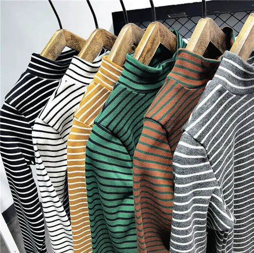 Осенняя футболка для мальчиков, осенний детский базовый приятный телу лонгслив, 2019, в западном стиле, высокий воротник