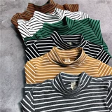 Осенняя футболка для мальчиков, осенний детский базовый приятный телу лонгслив, 2019, в западном стиле, высокий воротник