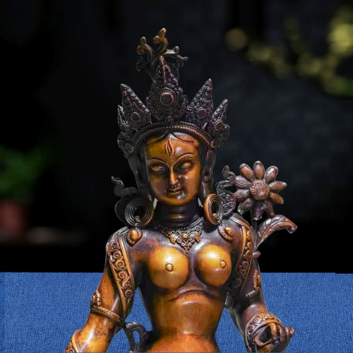 Тибетская поставка Будды поставки медной замораживающая мать -будда статуи тантрическая статуя статуи Будды Высокие 32 см статуи статуи Бесплатная доставка бесплатная доставка