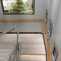 Indoor Wooden Stairway Armrest Solid Wood Villa Loft of the Railing Kindergarten Eurostyle Old Man is used by a wall brief approb.