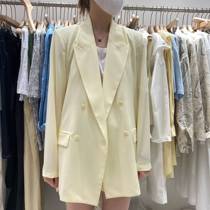 Las celula Spring and Autumn 2021 New Korean loose solid color blazer womens thin temperament casual suit