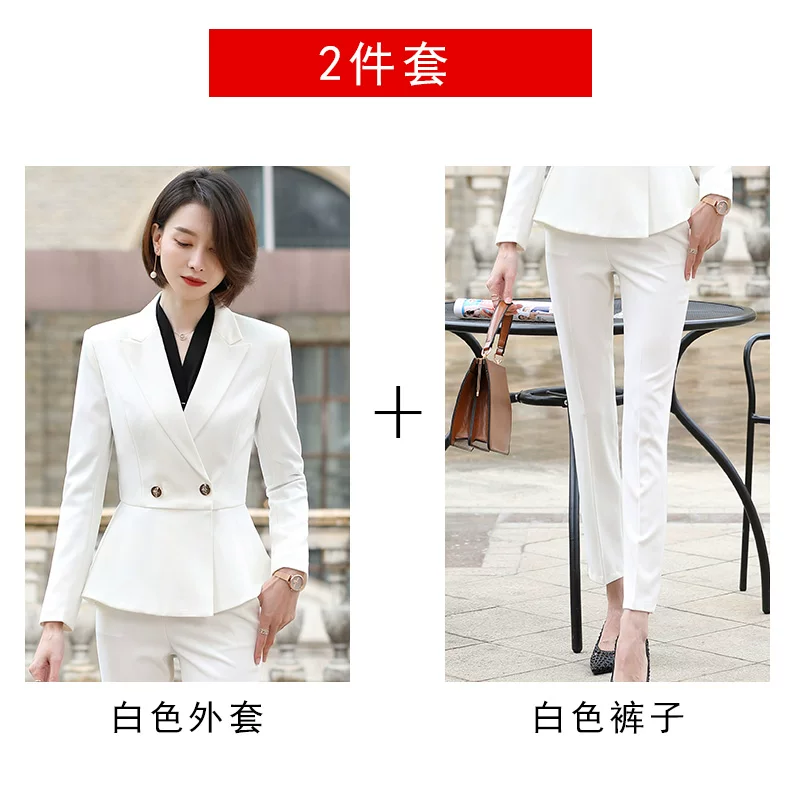 夏勤 Demi-season classic suit jacket for leisure, black set, Korean style