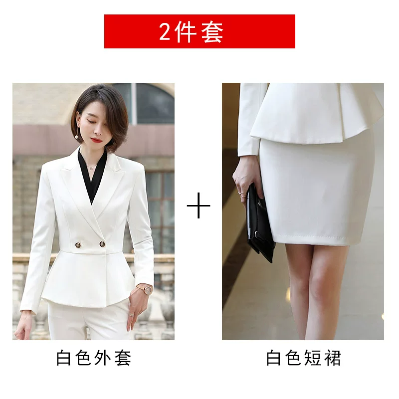 夏勤 Demi-season classic suit jacket for leisure, black set, Korean style