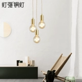 Современная креативная медная стеклянная люстра для кровати для спальни для гостиной