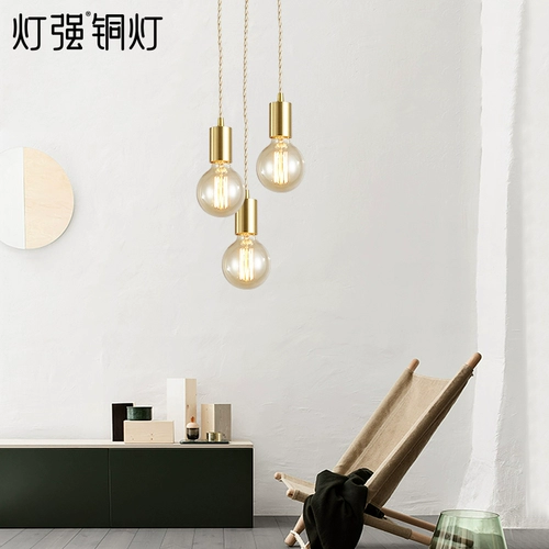 Современная креативная медная стеклянная люстра для кровати для спальни для гостиной