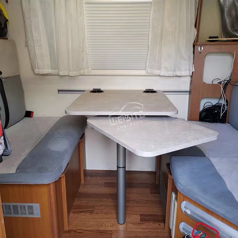 RV double-layer swivel table legs Desktop extension extension detachable movable table legs Front and rear movable adjustable legs