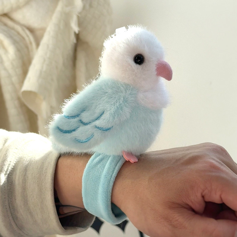 タロイモボール風オウムのバックパックペンダント、上品な小鳥の丸いぬいぐるみ（女の子向け）、小さな装飾品ギフト