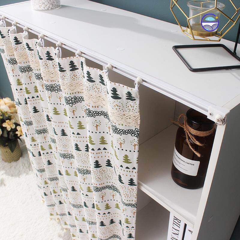 Dressing table mirror block curtain cabinet slide type partition curtain bathroom balcony curtain sunscreen mirror curtain shoe cabinet