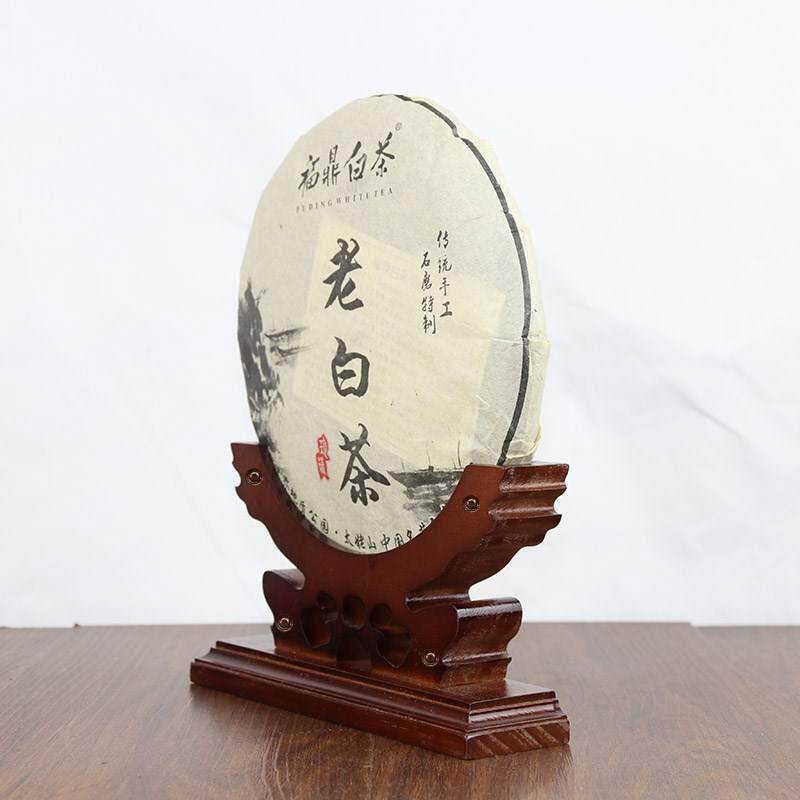 Solid wood tea cake tray dragon type tea cake tray retro white tea Pu'er tea cake bracket seven-child cake display stand custom LOGO