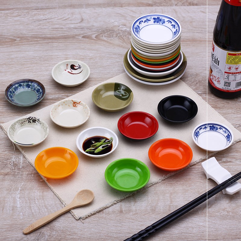 Melamine flavour disc disc color oil disc plastic imitation porcelain small round plate chafing dish dish of soy sauce dish dish vinegar