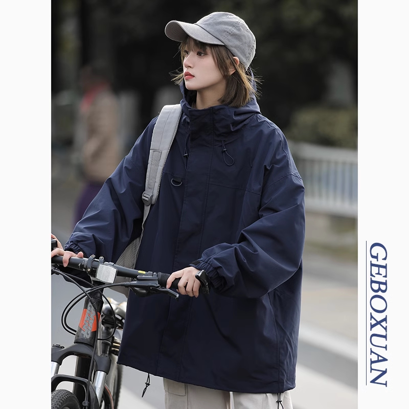 Navy Blue Jacket for Women, Spring 2025 New Style, High-End Vintage American Retro Workwear Jacket