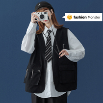 Tooling waistcoat female summer thinness with a small crowdsourced relaxation bf outside wearing vests Taste Retro Chic Sleeveless Jacket