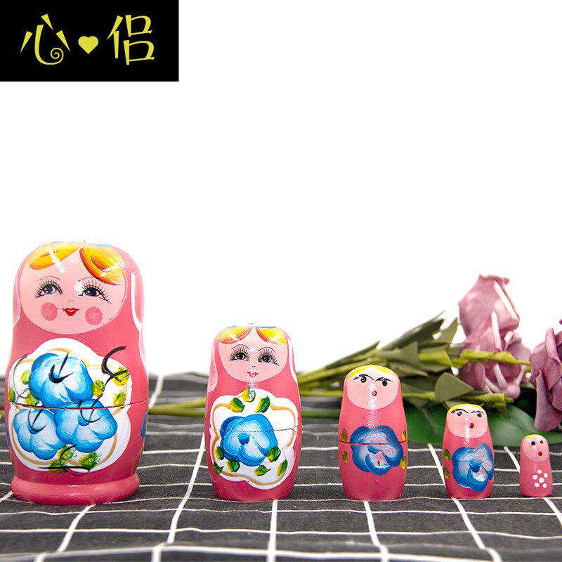 Russian Jacket Features 5 Floors China Wind Festival Gifts Wood Five Floors New Items New Year Children's Toys