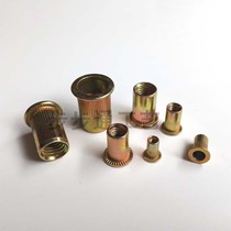 Color M zinc M3 blind rivet nut flat nut plated head box 12-30 rivet nut customized 0 wooden bed box