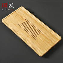 Old friends dry bream tea tray home Japanese bamboo tea table whole kung fu tea ceremony water storage and drainage dual-purpose Tea Sea drawer type