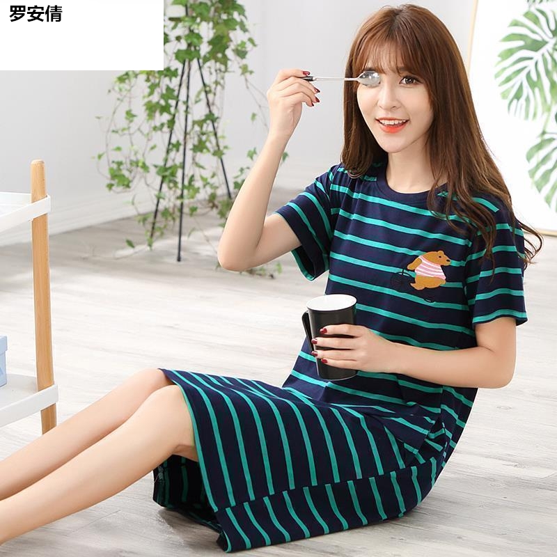 . Mẹ jumpsuit nhà rộng nửa tay áo womens jumpsuit ngắn tay womens đồ ngủ mất để thêm vào mùa hè.