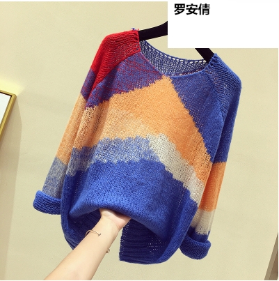 phiên bản Hàn Quốc dài tay knitsweater phụ nữ của năm 2020 vào mùa thu màu mới loose-fitting Mahai áo len thời trang đầu lười biếng mỏng