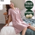 . Mẹ jumpsuit nhà rộng nửa tay áo womens jumpsuit ngắn tay womens đồ ngủ mất để thêm vào mùa hè. 