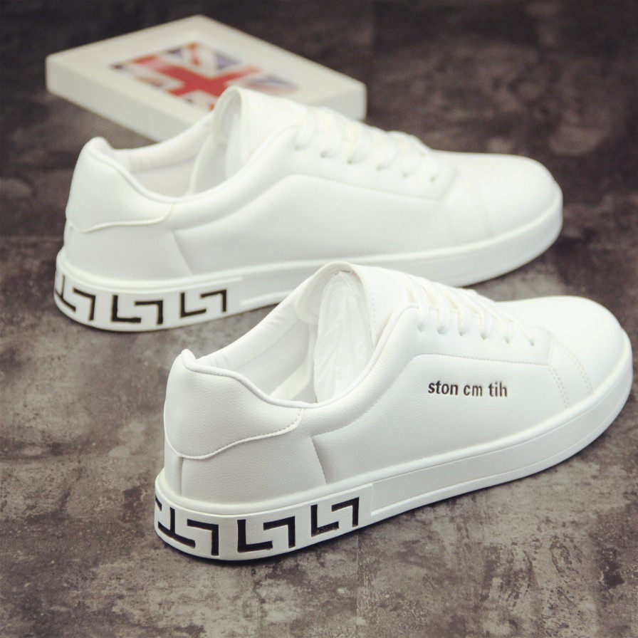 Thick-soled white shoes men's leather Korean version all-match winter breathable couple shoes men's sports and leisure inner height-increasing board shoes men