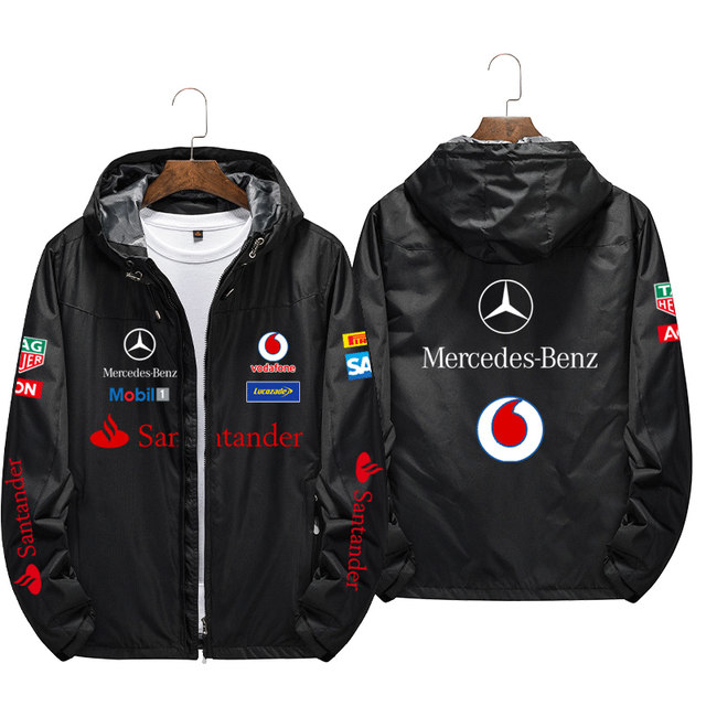 Mercedes-Benz F1 Racing Suit Car Fan Enthusiast Work Clothes Jacket Windproof Jacket Top Clothes for Men and Women