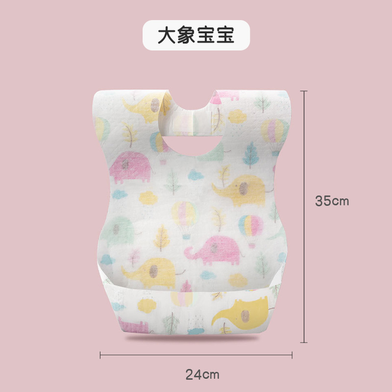 Disposable baby bibs saliva napkins children's eating bibs no-wash summer individually packaged