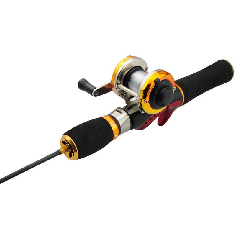 Solid Ice Fishing Rod Ultra Short Plug Fishing Rod Mini Straight Gun Grip Fishing Rod Raft Rod Fishing Rod