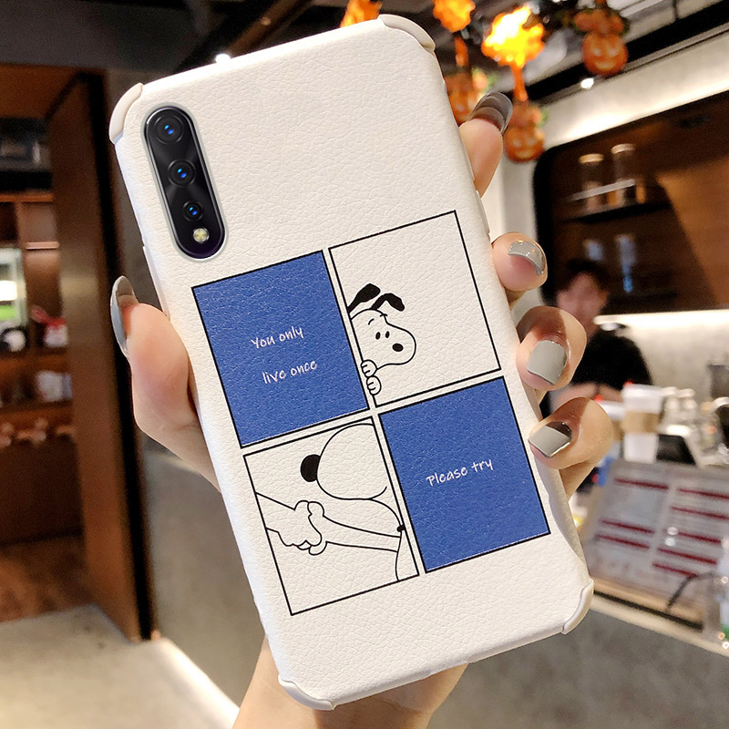 Huawei Y9s [Sigongge Snoopy] Lambskin Y (Four Corners Thickened)For Huawei Y9 s Mobile phone shell Lamb skin B   Mobile phone shell