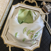 Silk towel female spring and autumn embroidered flagrobe shawl outside Mom gift box Suzhou gift silk scarf