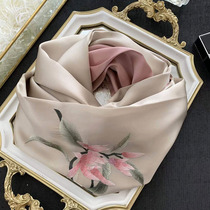 Yun embroidery ｜Silk long silk gift box package of gift embroidery gift to spring and autumn silk mom middle-aged scarf