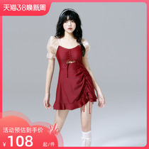 Breezeholiday Swimsuit Woman Bubble Springs Pure Desire to cover the lean meat bubble sleeve conservative student swimsuit