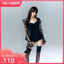 Breezeholiday swimsuit female conservatively covered with thin breast gathering high-bubble hot spring resort suit