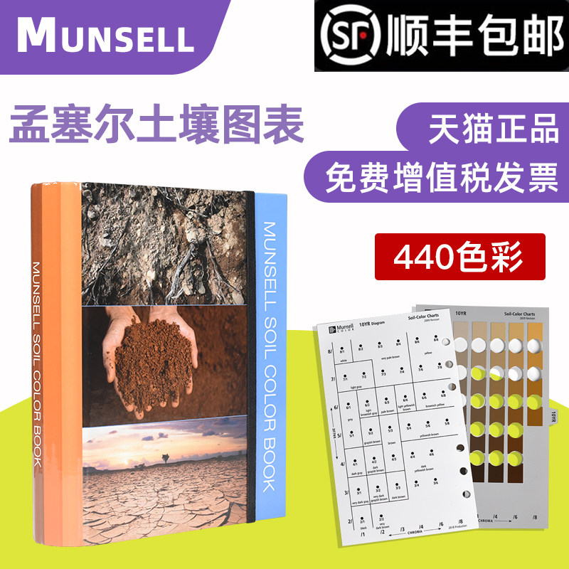 Munsell colour Carmensel soil color chart resistant to washing Monsel soil colorimetric card M50215B