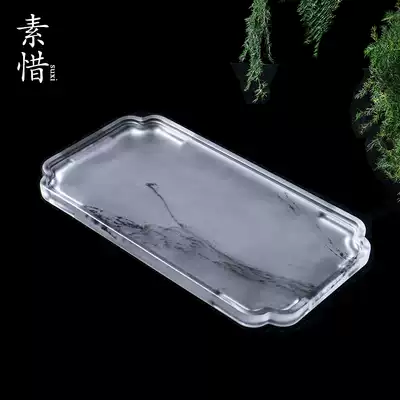 Soochen ink glaze, rain, dry bubble plate, simple small household two people with Chinese style Zen tea tray Tea Sea