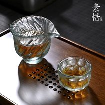 Su Xi Tianqing glass frozen roast master cup Handmade single cup tea cup High-end jade Kung Fu tea set